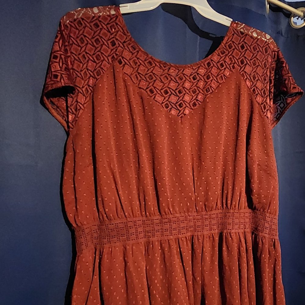 TORRID Burgundy Baby Doll Dress